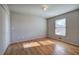 Bedroom with hardwood floors and double door closet at 857 Garner Rd, Rockmart, GA 30153