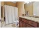 Clean bathroom with granite countertop and shower/tub combo at 15 Amberly Ln, Cartersville, GA 30121