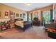 Bedroom with a double bed and built-in desk at 15 Amberly Ln, Cartersville, GA 30121