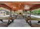 Covered pavilion with picnic tables and fireplace at 15 Amberly Ln, Cartersville, GA 30121