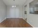 Bright dining room with hardwood floors and sliding glass doors at 2522 Corner Shoals Dr, Decatur, GA 30034