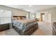 Spacious main bedroom with large bed and access to bathroom at 3811 River Rock Rd, Lithonia, GA 30038