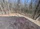 Wooded backyard with sloped terrain at 445 Milton Dr, Canton, GA 30114