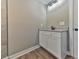 Small bathroom with vanity and granite countertop at 445 Milton Dr, Canton, GA 30114