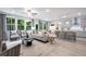 Open-concept living space featuring a modern kitchen, comfortable seating, and natural light at 1346 Auburn Glen Rd, Dacula, GA 30019