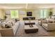 Spacious living room with large windows, neutral colored couches, and a large TV at 4412 Brookview Se Dr, Atlanta, GA 30339