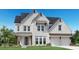 Two-story house featuring white brick, brown roof, and a two-car garage at 6745 Dahlgren Ct, Cumming, GA 30028