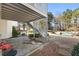 Ground level patio, with stairs leading to the upper deck at 164 Castlewood Rd, Tyrone, GA 30290