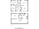 Two-story floor plan, with 3 bedrooms and 2 bathrooms at 37 Delmoor Nw Ct, Atlanta, GA 30311