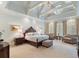 Spacious main bedroom with a tray ceiling, elegant furnishings, and a calming color palette for a relaxing retreat at 918 Big Horn Holw, Suwanee, GA 30024
