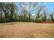 Large backyard with mature trees and grassy area at 3693 Aldea Dr, Decatur, GA 30032