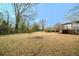 Spacious backyard with deck and tree-lined border at 3693 Aldea Dr, Decatur, GA 30032
