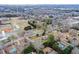 Aerial view showing home's location in a residential neighborhood at 153 Oak St, Hiram, GA 30141