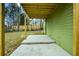 Large concrete patio with access from backyard at 153 Oak St, Hiram, GA 30141