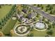 Aerial view of community amenities including playground, dog park, and gathering areas at 2096 Moss Hill Road, Stone Mountain, GA 30088