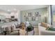 Open concept Gathering room with kitchen island, modern furniture, and neutral colors at 2096 Moss Hill Road, Stone Mountain, GA 30088