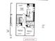 Third floor layout featuring a primary suite, two bedrooms, and a full bath at 391 Lincoln St, Woodstock, GA 30188