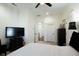 Spacious bedroom with large TV and comfortable bed at 3371 Dogwood Dr # 120, Hapeville, GA 30354