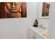 Stylish powder room with white vanity and serene decor at 3371 Dogwood Dr # 120, Hapeville, GA 30354