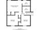 Three-bedroom layout with two bathrooms and hall at 6179 Dana Ct, Lithonia, GA 30058