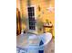 Backyard with patio, white door and potted plants at 4940 Parke Brook Dr, Acworth, GA 30101