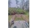 View of backyard through screen, showing patio and fenced yard at 4940 Parke Brook Dr, Acworth, GA 30101