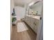 Modern bathroom with double vanity and walk-in shower at 4940 Parke Brook Dr, Acworth, GA 30101