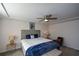 King-size bed, plush bedding, and contemporary decor at 129 Warbler Way, Mcdonough, GA 30253
