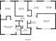 1023 sq ft floor plan, 3 bedrooms, 2 baths, living room, kitchen, and dining area at 2476 Brentford Pl, Decatur, GA 30032