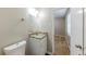 Bathroom with granite countertop vanity and tile flooring at 3670 Leisure Ln, Atlanta, GA 30349