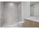 Clean bathroom with a large tiled shower and modern vanity at 2425 Peachtree Rd # 508, Atlanta, GA 30305