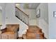 Elegant staircase with wood railings and ornate detailing at 4942 Payson Se Way # 23, Atlanta, GA 30339