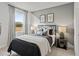 Charming bedroom with gray and white accent wall at 72 Sheryl Way, Loganville, GA 30052