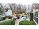 Private backyard patio with seating and built-in grill at 3649 Pinehill Cir, Acworth, GA 30101