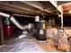 Unfinished basement with water heater and HVAC systems at 3649 Pinehill Cir, Acworth, GA 30101
