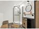 Modern bathroom with a large walk-in shower at 3649 Pinehill Cir, Acworth, GA 30101