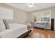 Charming bedroom with hardwood floors and a window seat at 3649 Pinehill Cir, Acworth, GA 30101