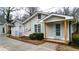 House exterior featuring light blue door and wooden posts at 3649 Pinehill Cir, Acworth, GA 30101