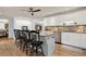Island kitchen with granite countertops, stainless steel appliances, and white cabinets at 3649 Pinehill Cir, Acworth, GA 30101