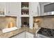 Corner cabinet with a lazy susan and spice rack at 3649 Pinehill Cir, Acworth, GA 30101