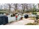 Private patio with grilling area and landscaping at 3649 Pinehill Cir, Acworth, GA 30101