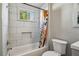 Updated bathroom with a shower/tub combo and stylish decor at 453 Mary Sw St, Atlanta, GA 30310