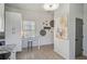 Eat-in kitchen with stylish light fixture at 453 Mary Sw St, Atlanta, GA 30310