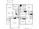 Detailed floor plan showcasing the layout of this two-story home with a two car garage at 711 Lily Blossom Path, Lawrenceville, GA 30045