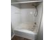 Clean bathroom with a bathtub and shower at 142 Benfield Cir, Cartersville, GA 30121