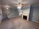 Living room with fireplace and carpet at 142 Benfield Cir, Cartersville, GA 30121