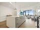 Open plan kitchen with island and living area view at 788 W Marietta Nw St # 1513, Atlanta, GA 30318