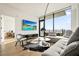 Modern living room with sectional sofa and access to balcony at 788 W Marietta Nw St # 1513, Atlanta, GA 30318