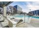 Modern rooftop pool with comfortable lounge chairs at 788 W Marietta Nw St # 1513, Atlanta, GA 30318