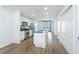 Modern kitchen with stainless steel appliances and an island at 3040 Peachtree Rd # 802, Atlanta, GA 30305